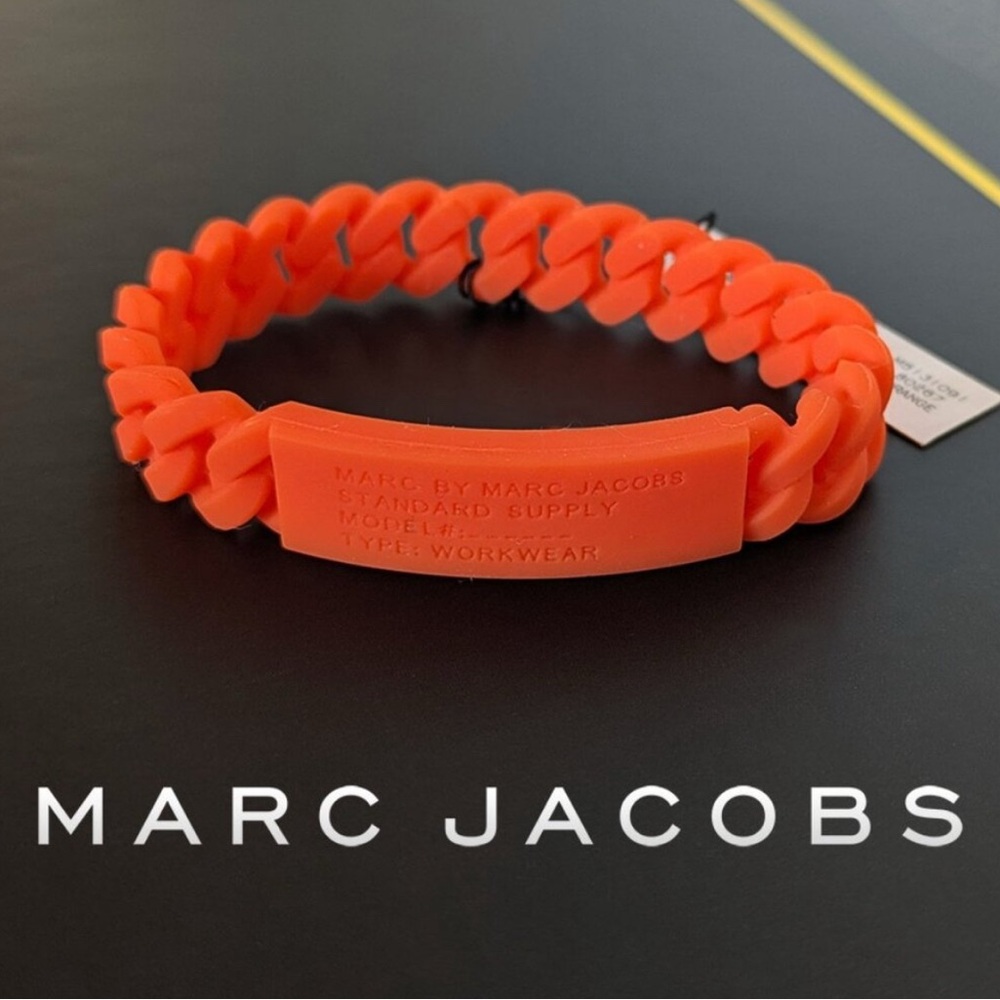 Marc by MarcJacobs Neon Orange Braided Bracelet